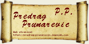 Predrag Prunarević vizit kartica